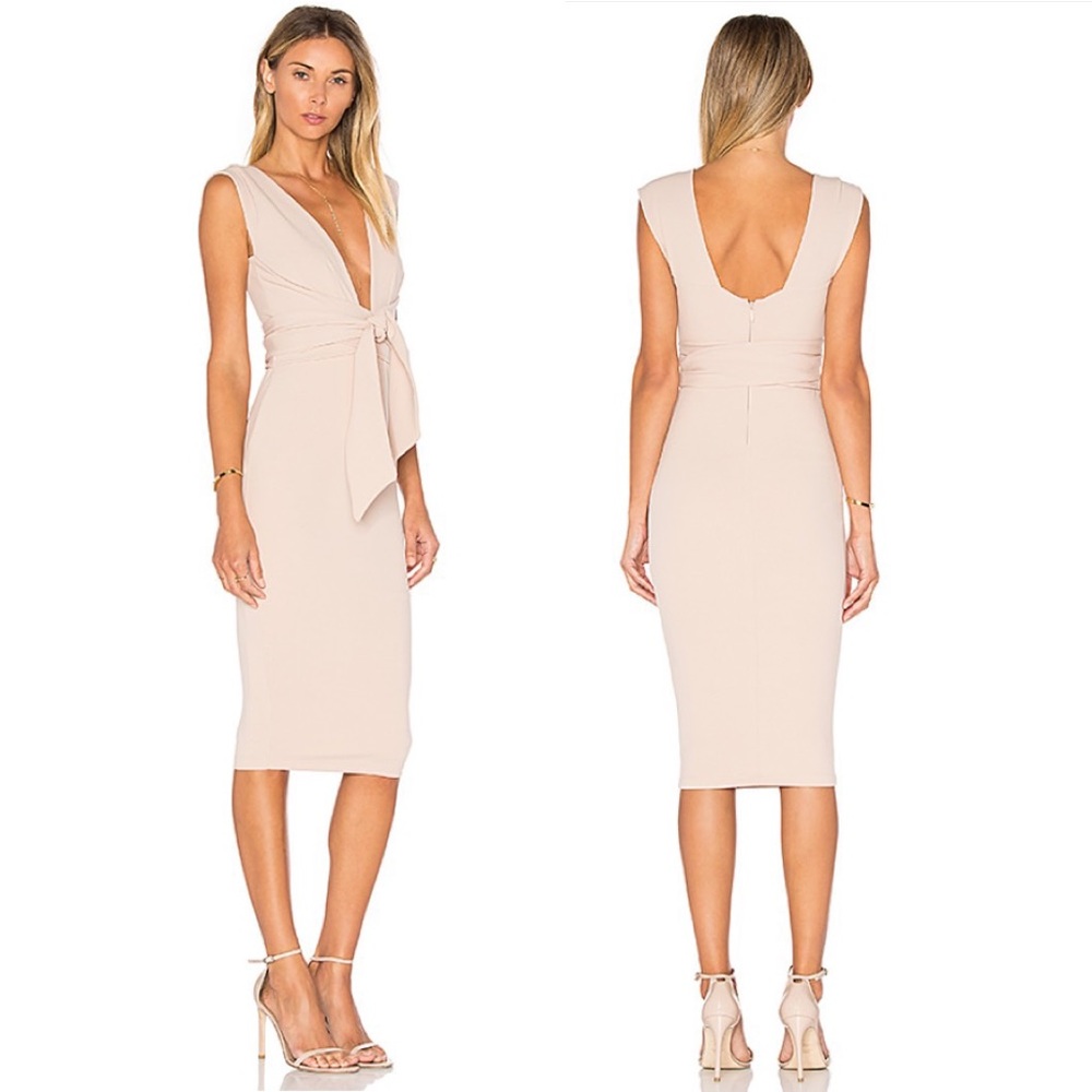 Nookie Royal Midi Dress in Sand Bodycon Revolve